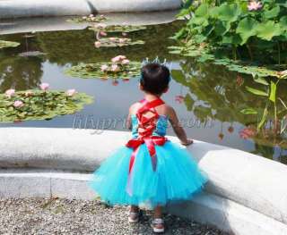 Custom Mermaid Ariel Tutu birthday pageant dress 3pc  