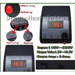  New Design Flat LCD Dual Output Tattoo Power Supply303 