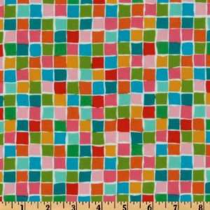  43 Wide Della Flannel Squares Multi Fabric By The Yard 