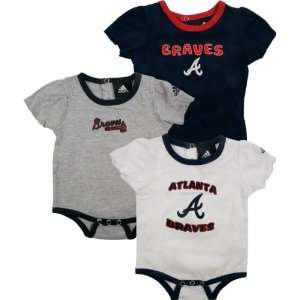  Atlanta Braves adidas 3 Piece Newborn/Infant Girls Body 