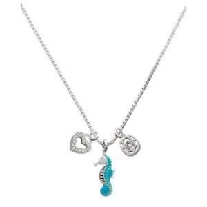  Seahorse   Blue, Love, and Luck Charm Necklace [Jewelry] Jewelry
