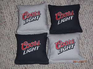 COORS LIGHT EMBROIDERED CORN HOLE BAGS(8)  