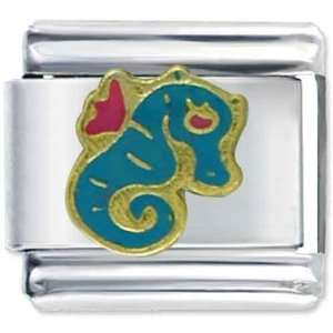  Blue Seahorse Spring Italian Charms Pugster Jewelry