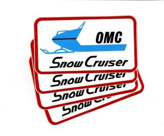 VINTAGE OMC SNOW CRUISER SNOWMOBILE STICKER/DECAL  
