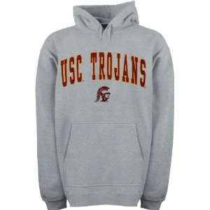  USC Trojans Heather Grey Mascot One Tackle Twill Hooded 