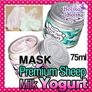 Holika Holika Premium Sheep Milk Yogurt 75ml Masks Peels Korean 