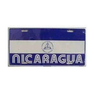  LP   492 Nicaragua Flag License Plate   2393 Sports 