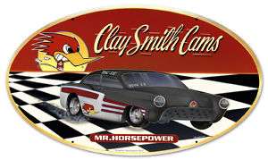 Clay Smith Racing Mr Horsepower Henry J Oval Metal Sign  