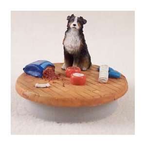 Tricolor Australian Shepherd w/Docked Tail Candle Topper Tiny One A 