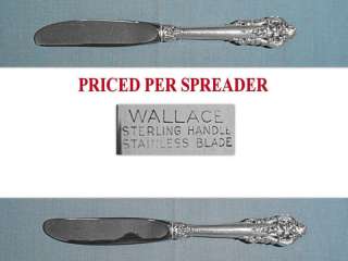 WALLACE STERLING BUTTER SPREADERS ~ GRANDE BAROQUE  