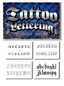 Tattoo Supplies reference book flash Lettering Script  