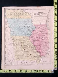 1850s Vintage Map No. 8 of United States   R.C. Smith  