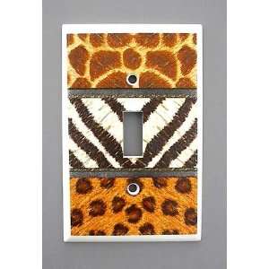  Animal Print Pattern Zebra Giraffe Leopard Switch Plate 