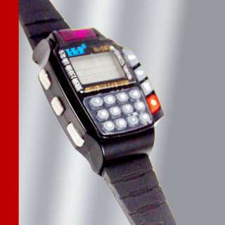   DVD SAT VCR Calculator Wrist Mens Watch Stopwatch Backlig BLK  
