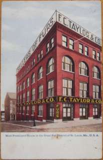 1905 Postcard FC Taylor Fur Co. St. Louis, Missouri MO  