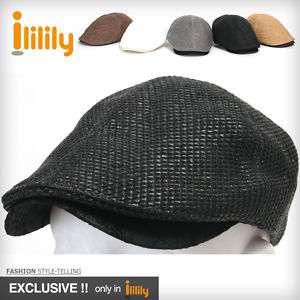 New Black Vintage Irish Hat Baker Mens Straw Flat Cap  