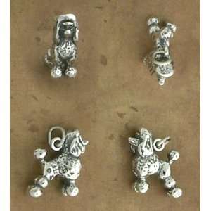  Sterling Silver Charm, Standard Poodle Dog Breed, 5/8 inch 