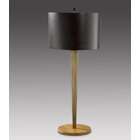   Motticella Burnished Brass/Wood Grain Stone Table Lamp Hexagon Column