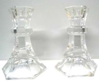 Glass Candle Holders tapers Crystal Centerpiece decor  