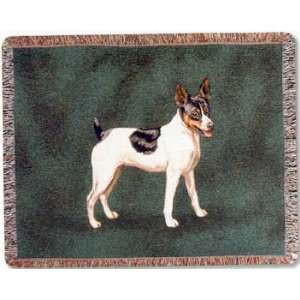 Rat Terrier Dogs Cotton Tapestry Throw Blanket 