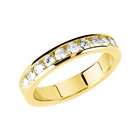 JewelryWeb 14k Yellow Gold Moissanite Anniv. Band Ring Sz 7  2.25mm