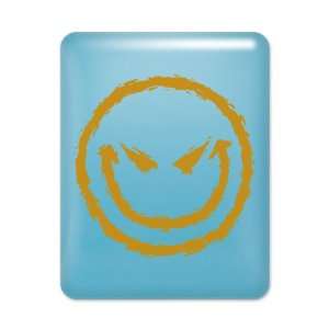  iPad Case Light Blue Smiley Face Smirk 