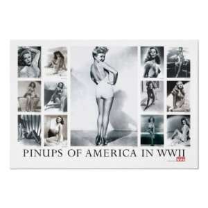  Pinups of America In WWII Poster