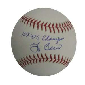   Baseball inscribed 10x champs . MLB Authenticated