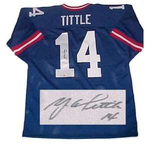  Y.A. Tittle New York Giants Autographed Throwback Blue 
