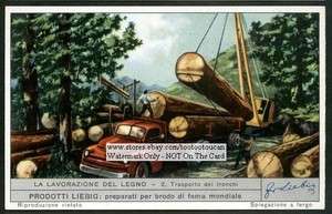 Loading Logs On An Old Log Truck 50 Y/O Card  