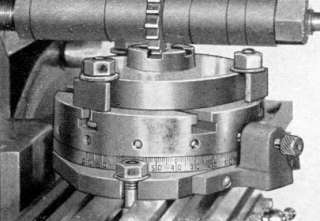 The 5 1/2  inch diameter rotary table was a simple type turned by hand 