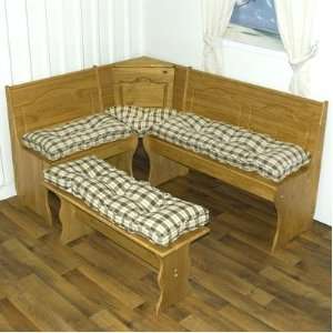Greendale Home Fashions 4 Piece Nook Cushion Set, Applegate Plaid 