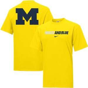   Michigan Wolverines Yellow Rush the Field T shirt