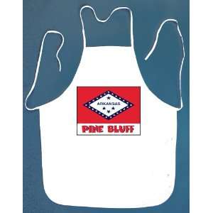  Pine Bluff Arkansas BBQ Barbeque Apron with 2 Pockets 