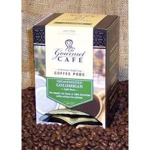 Decaf Colombian Coffee Pods    Box of 14 Pods, Each Pod Makes a Full 