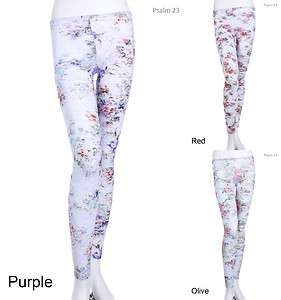 All Over Floral Print Laced Leggings Tights Skinny Pants VARIOUS COLOR 