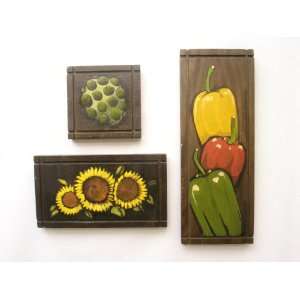   Acrylic on Wood   Set of 3 Artwork   By Fernando Naranjo Home