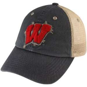 Top of the World Wisconsin Badgers Charcoal Momento Adjustable Mesh 