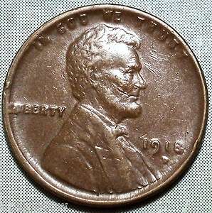 1918 D Wheat Penny ABOUT UNCIRCULATED PLUS Face Brwn ERROR STRIKE No 