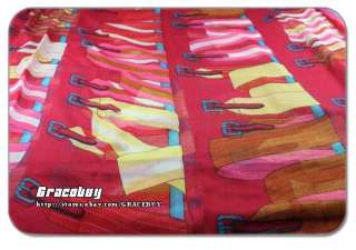 Fashion Cotton Chain Print Large Scarf Shawl Wrap  Red  