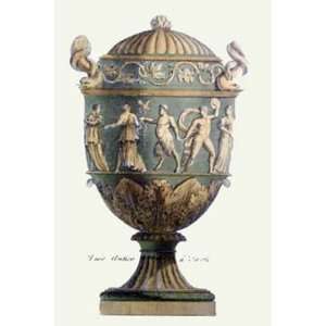  Vases   Pl. VII Green Etching , Classical Design 