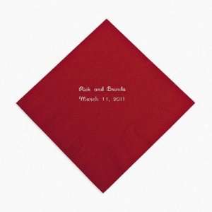  Personalized Red Luncheon Napkins   Tableware & Napkins 