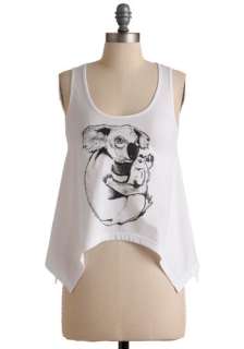 Koala Care Tank   White, Black, Casual, Tank top (2 thick straps 