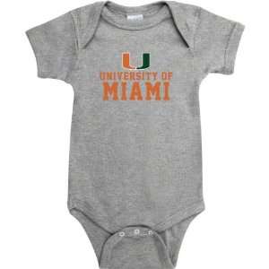    Miami Hurricanes Sport Grey Formal Baby Creeper