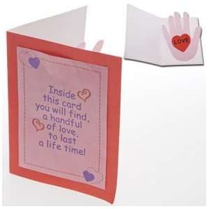 Handprint Heart Valentine Card Craft Kits Toys & Games