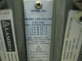 Lambda LPD 421A FM Dual Regulated Power Supply  