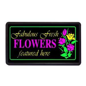  Fabulous Fresh Flowers 13 x 24 Simulated Neon Sign