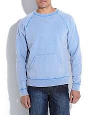 Blue (Blue) Blue Acid Wash Crew Neck Sweatshirt  256783540  New 