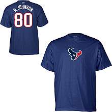 Reebok Houston Texans Andre Johnson Name and Number T Shirt    