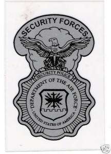 AIR FORCE SECURITY FORCES SHIELD STICKER   SMALL  
